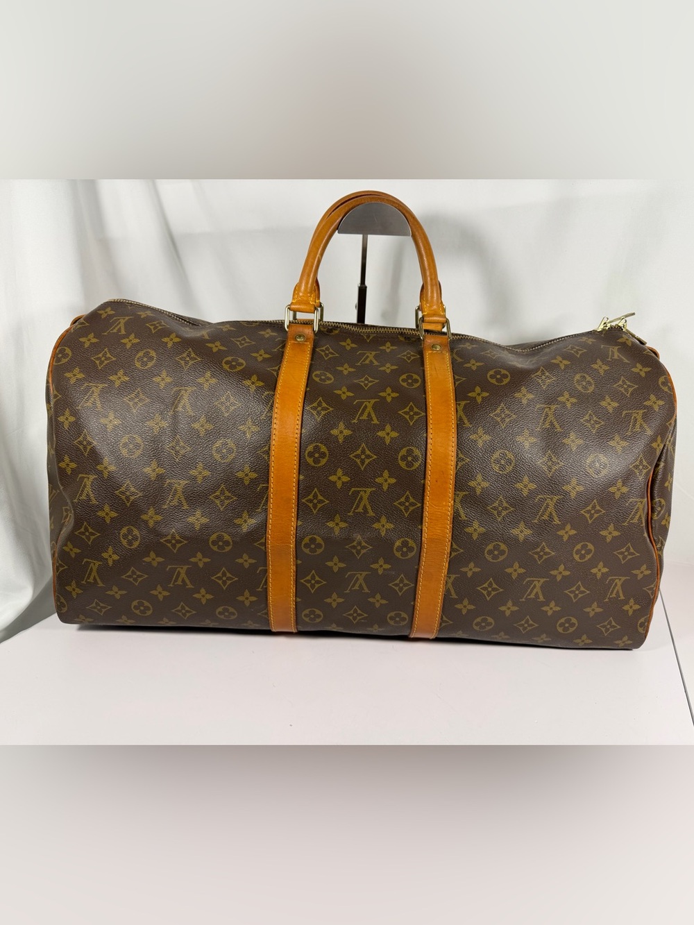 3046: Louis Vuitton Vintage Keepall 60 Monogram Canvas 24” Travel Duffle